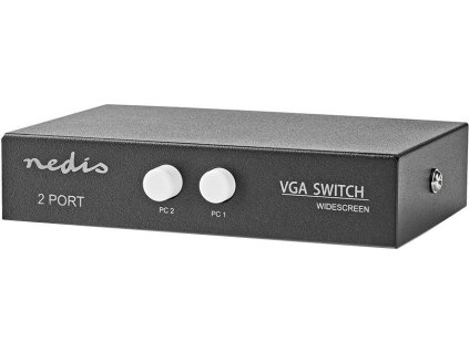 NEDIS VGA přepínač/ 2x VGA vstup/ 1x VGA výstup/ rozlišení 2560x1600/ černý/ BOX