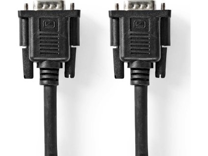 VGA kabel | VGA Zástrčka | VGA Zásuvka | Poniklované | Maximální rozlišení: 1280x800 | 5.00 m | Kulatý | ABS | Černá | Label