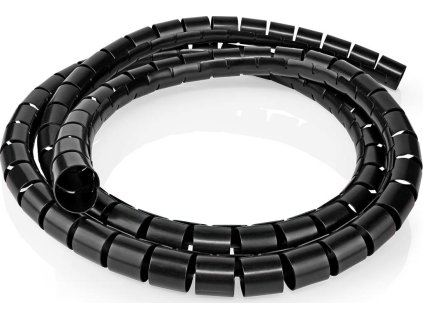 NEDIS kabelová bužírka/ organizér kabelů/ spirála/ pro kabelové svazky 15 - 100 mm/ délka 10 m/ černá