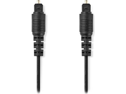 Optický audio kabel | TosLink Zástrčka | TosLink Zástrčka | 10.0 m | Kulatý | PVC | Černá | Label