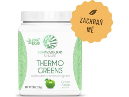 Sunwarrior Thermo Greens pro podporu hubnutí jablko, prášek, ZACHRAŇ MĚ