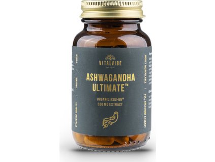 Vitalvibe Ashwagandha Ultimate BIO KSM-66® 500 mg extrakt, kapsle