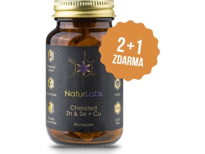 NaturLabs Zinek & Selen chelátové + Měď, kapsle