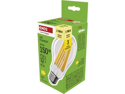 LED žárovka Filament A70 / E27 / 18 W (150 W) / 2452 lm / teplá bílá