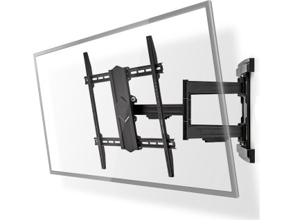 Nástěnný TV Držák Full Motion | 43 - 100 " | Maximální podporovaná hmotnost obrazovky: 70 kg | Naklápěcí | Otočné | Minimální vzdálenost od stěny: 70 mm | Maximální vzdálenost od stěny: 800 mm | 3 Otočný bod(y) | Ocel | Černá