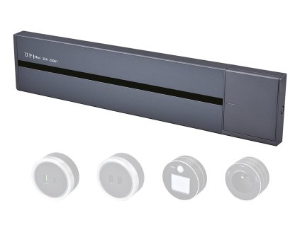 Zásuvková lišta - povrchová Viking LP40G/230V,50Hz/40cm délka/šedá/až 5 modulů/IP20/hliník/povrchová
