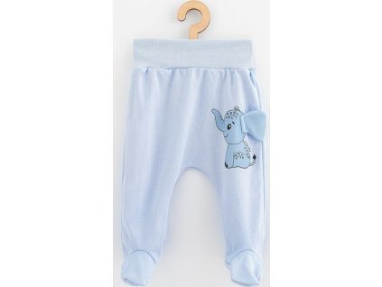 Kojenecké bavlněné polodupačky New Baby Happy Elephant blue 56 (0-3m)