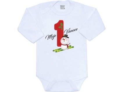 Body s potiskem New Baby Moje první Vánoce 62 (3-6m)