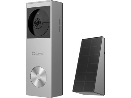 EZVIZ chytrý domáci zvonek s kamerou HP3 Pro/ Wi-Fi/ rozlišení 2048 x 1296/ napájení ze sítě a baterie/ šedo-stříbrné