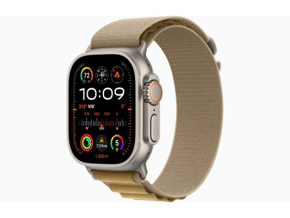 Apple Watch Ultra 2/49mm/Natural/Sport Band/Tan Alpine/Medium