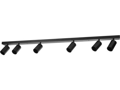 IMMAX PUNTO-6 stropní, nástěnné bodové svítidlo, linear, 6 hlav, černé, pro zdroj typu GU10