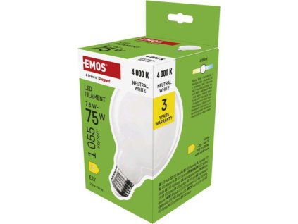 LED žárovka Filament G95 / E27 / 7,8 W (75 W) / 1055 lm / neutrální bílá