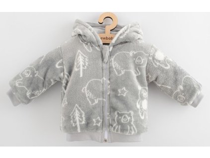 Kojenecká zateplená Wellsoft zimní mikinka s kapucí New Baby Winter times 86 (12-18m)