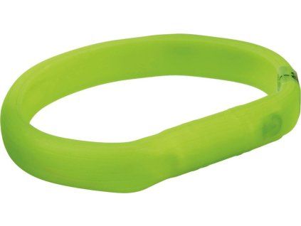 USB svítící obojek PLOCHÝ, zelený