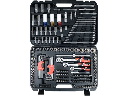 Gola sada 1/2", 3/8", 1/4" + příslušenství 198 ks