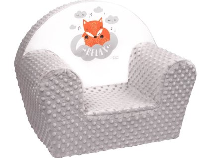 Dětské křeslo z Minky New Baby Liška šedé