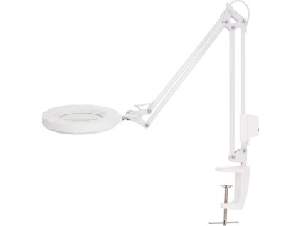 NEDIS zvětšovací stolní LED lampa/ čočka 3 dioptrie/ spotřeba 9 W/ teplota 6500 K/ světelný tok 720 lm/ bílá
