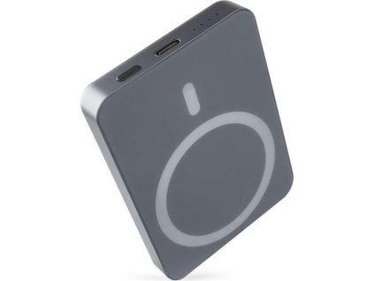 Powerbanka EMOS WI 522, 5 000 mAh, 20 W+Wireless, šedá