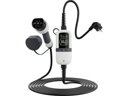 EVSE AC přenosná, jednofázová nabíječka pro elektromobily, pro domácnosti, 3.6kW, 230 V, 6m kabel s konektorem T2