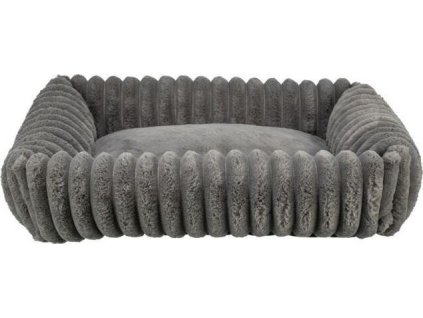 Pelech LONNI obdélníkový, manšestrový plyš, šedá