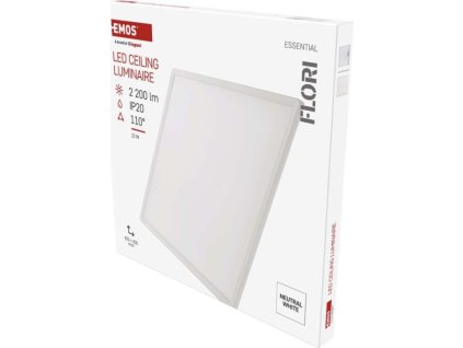 LED přisazené svítidlo FLORI čtvercové, bílé, 22W, neutrální bílá