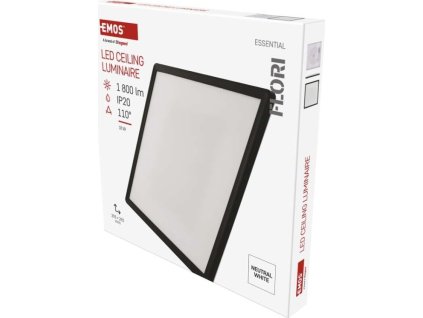 LED přisazené svítidlo FLORI čtvercové, černé, 18W, neutrální bílá