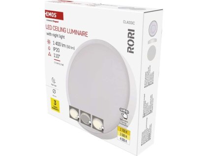 LED přisazené svítidlo RORI kruhové, bílé, 17W, se změnou CCT