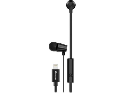 Swissten sluchátka earbuds dynamic lightning ys500 černá