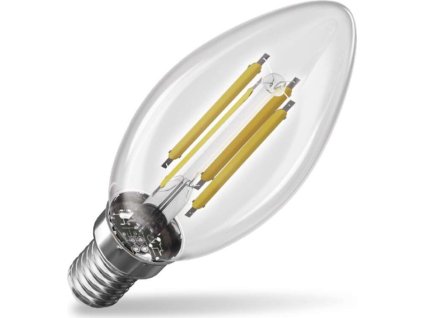 LED žárovka Filament svíčka A CLASS / E14 / 3,8 W (60 W) / 806 lm / neutrální bílá
