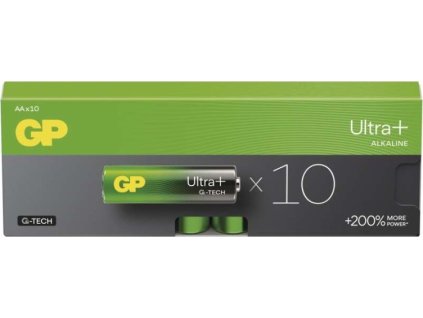 Alkalická baterie GP Ultra Plus AA (LR6), 10 ks