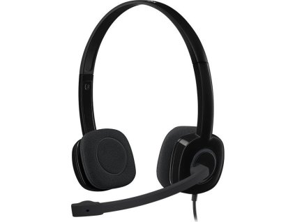 POŠKOZENÝ OBAL - Logitech Headset Stereo H151/ drátová sluchátka + mikrofon/ 3,5 mm jack/ černá