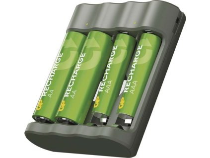 Nabíječka baterií GP Recharge B441 + 2× AA Recharge 2100 mAh + 2× AAA Recharge 800 mAh
