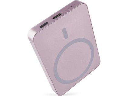 EMOS POWERBANKA WI 522, bezdrátové nabíjení 20W, 5.000mAh, LOSOSOVÁ, 1xUSB-C