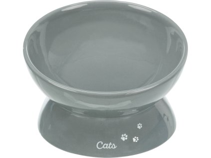 Ergonomická keramická miska XXL, vyvýšená, 0,35l/ ø 17cm, šedá