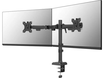Neomounts NERO Double Flat Screen Desk Mount 10-32 " (phone holder+Quick-fix clamp/grommet)