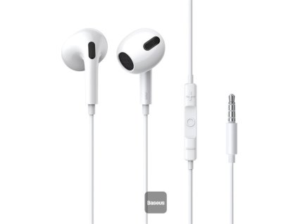 Baseus Earphone Encok H17 in-ear wired earphone with 3.5mm jack wired headphones White (NGCR020002)
