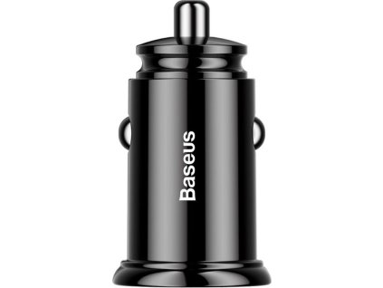 Baseus Car Charger Circular Plastic A+A Dual Quick Charge 3.0 30W Black (CCALL-YD01)