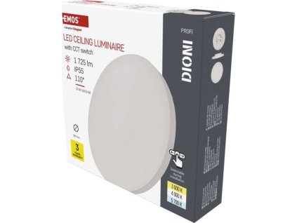 LED přisazené svítidlo DIONI kruhové, bílé, 15W, se změnou CCT