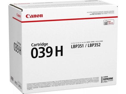Canon originální toner CRG-039H Černý pro LBP351dn, LBP351x, LBP352dn
