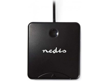 NEDIS čtečka čipových karet CRDRU2SM1BK/ Smart Card ID-1/ eObčanka/ standartní biometrické čipy/ USB 2.0/ černá