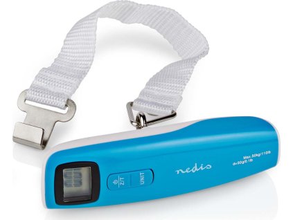 NEDIS digitální váha zavazadel/ max. zatížení 50kg/ modro-bílá