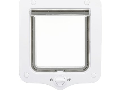 Průchozí dvířka pro kočku, 2-cestná, 20x22cm, bílá