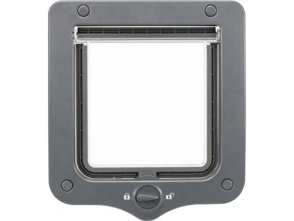 Průchozí dvířka pro kočku, 2-cestná, 20x22cm, šedá