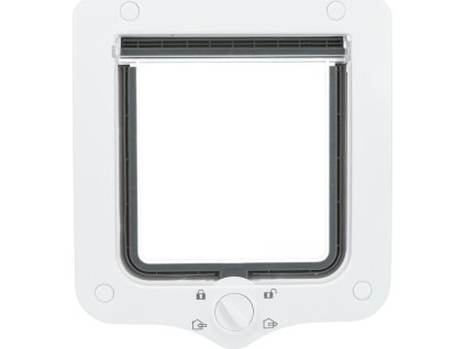 Průchozí dvířka pro kočku, s tunelem, 4-cestná, 20x22cm, bílá