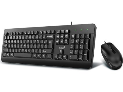 GENIUS KM-160/ Drátový set/ Copilot/ USB/ černá/ CZ+SK layout