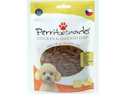 Perrito Chicken & Seafood Jerky Small 100g dog + cat