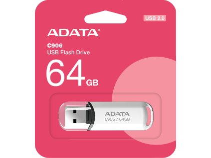 ADATA C906/64GB/USB 2.0/USB-A/Bílá