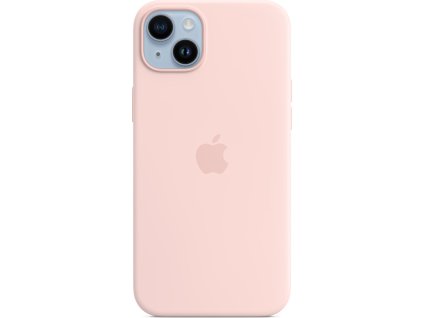 iPhone 14+ Silicone Case with MS - Chalk Pink