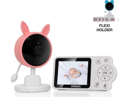 EVOLVEO Baby Monitor N3, dětská videochůvička, růžová