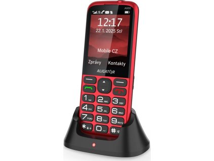 ALIGATOR A930 GPS Senior červený +st.nab.